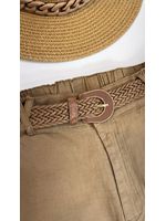 Calça Sarja Reta Marrom Claro 