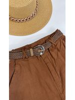 Calça Sarja Reta Marrom Escuro 