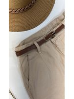 Calça Mom Reta Bege 