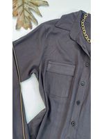 Camisa Viscose Marrom Escuro 