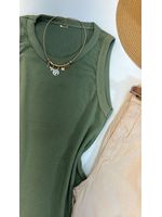 Blusa Canelada Regata Verde 