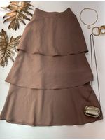 Saia Midi Camadas Cappuccino 