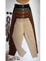 Calça Sarja Cenoura Aladim Bege