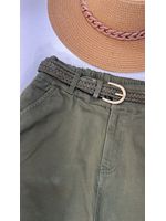 Calça Sarja Cenoura Aladim Verde Militar