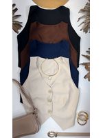 Colete Regata Alfaiataria Marrom