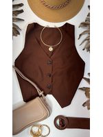 Colete Regata Alfaiataria Marrom