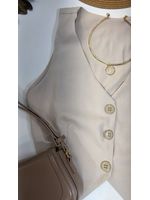 Colete Regata Alfaiataria Bege