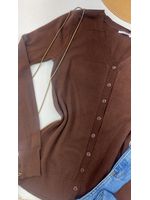 Cardigan Tricot Marrom