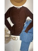 Cardigan Tricot Marrom