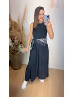 Vestido Em Malha Longo Preto 