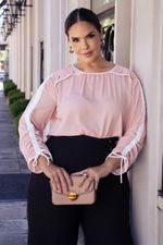 Blusa de Crepe Rosa Seco