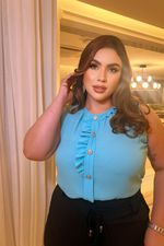 Blusa de crepe com botões