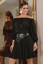 Vestido de Crepe Boho Cigana