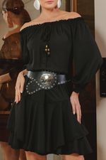 Vestido de Crepe Boho Cigana