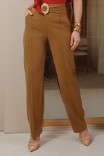 Calça de Malha Crepe com Max Fivela 