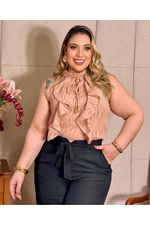 Blusa em Chiffon Trabalhado