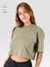 Cropped Oversized Verde Oliva
