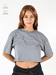 Cropped Oversized Cinza