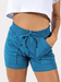 Shorts Moletinho Azul Turquesa