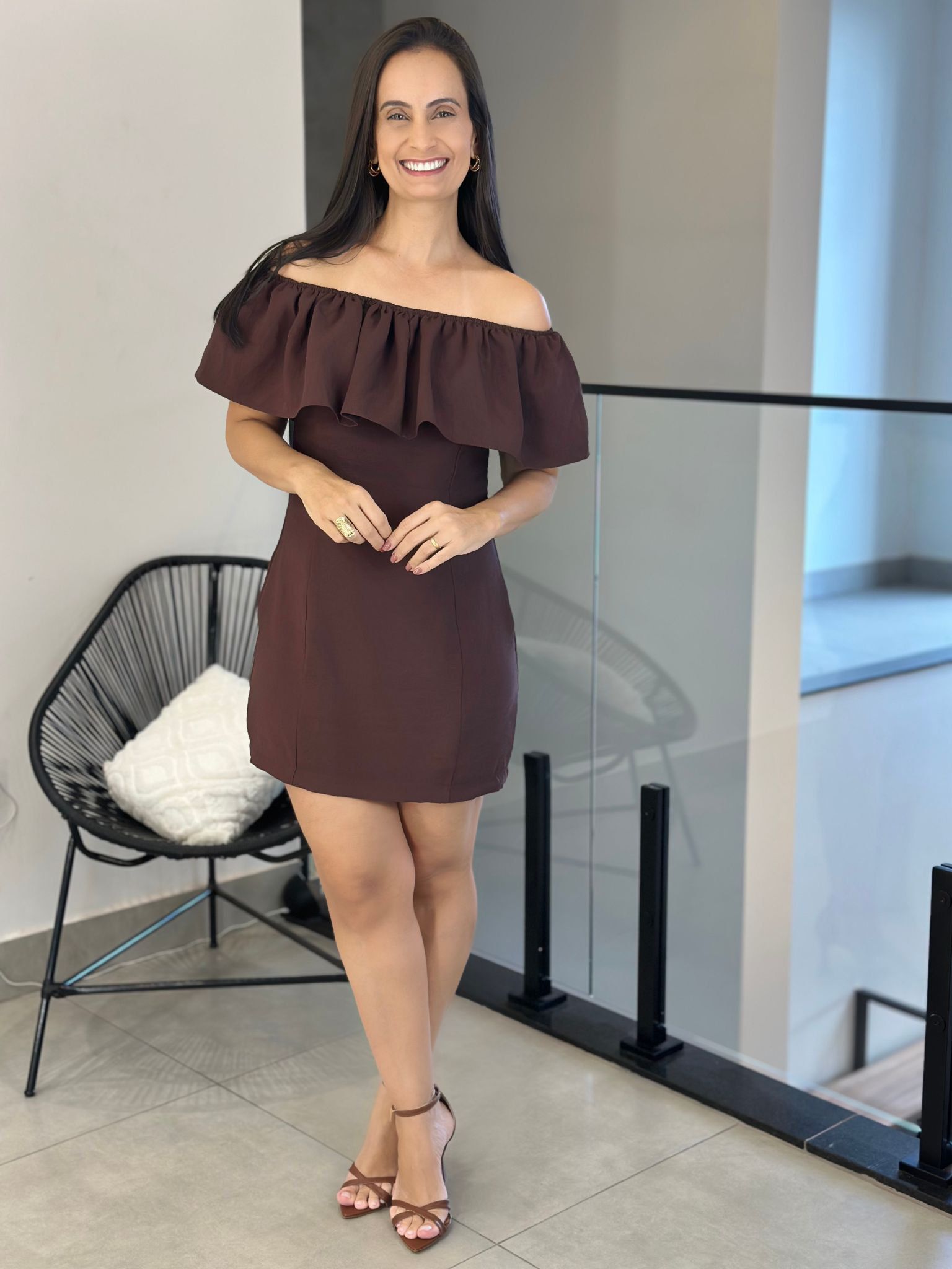 Vestido Zoe Marrom - Reprise Modas