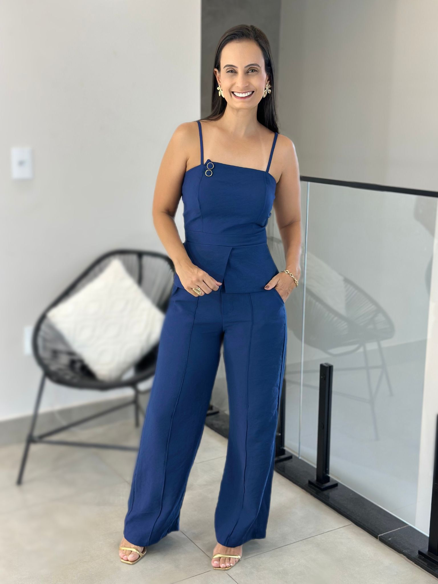 Conjunto Sinara Azul Marinho - Reprise Modas
