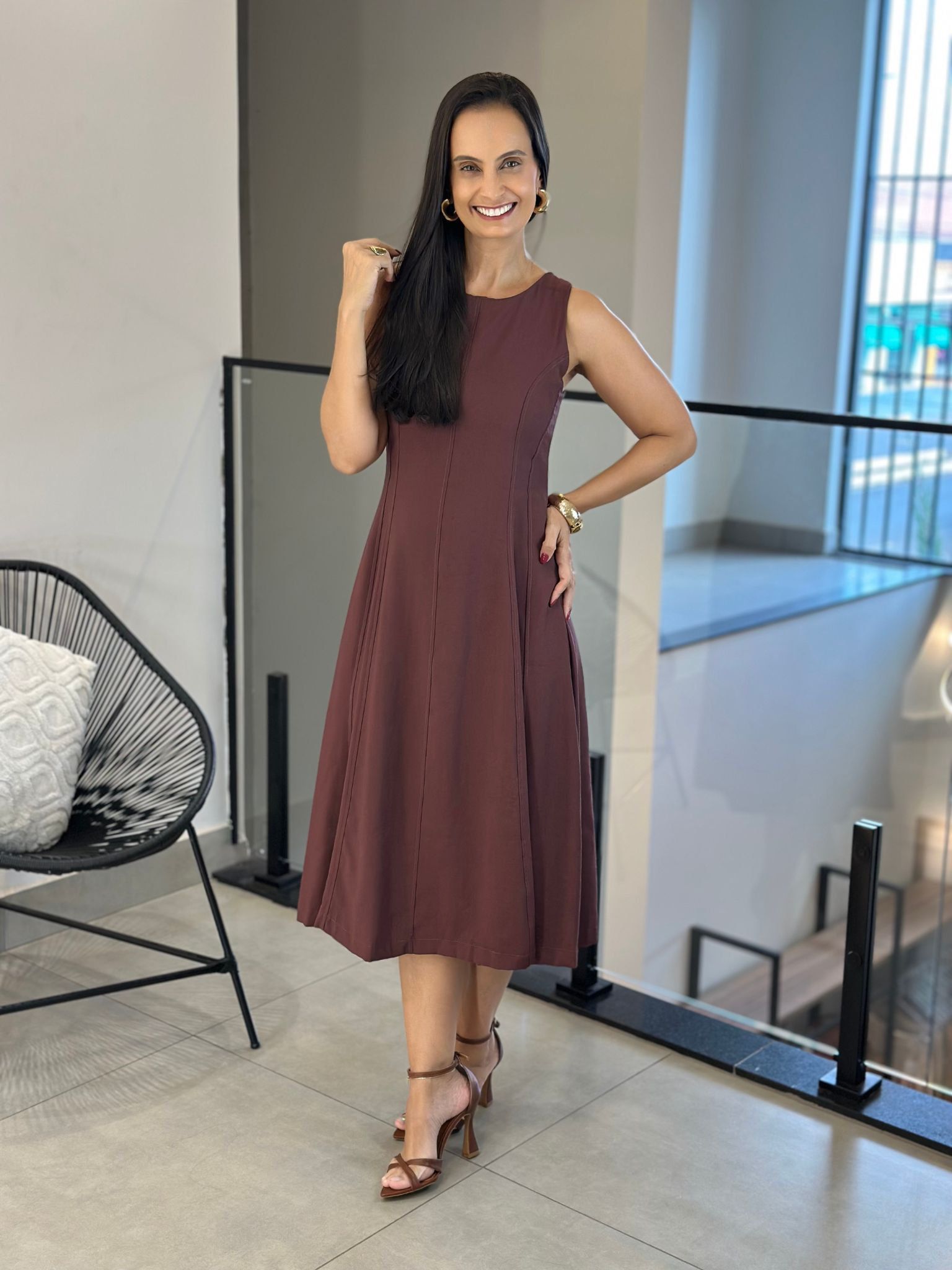 Vestido Kate Marrom - Reprise Modas