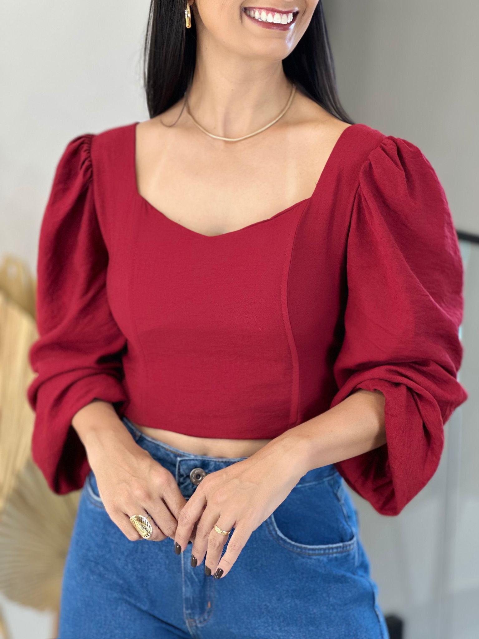 Blusa Suzy Bordô - Reprise Modas