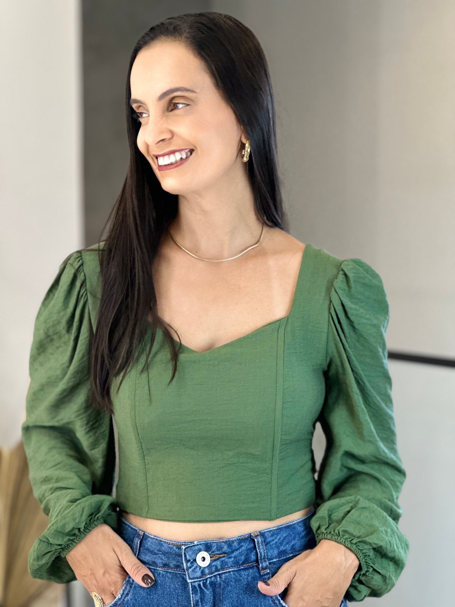 Blusa Suzy Verde - Reprise Modas