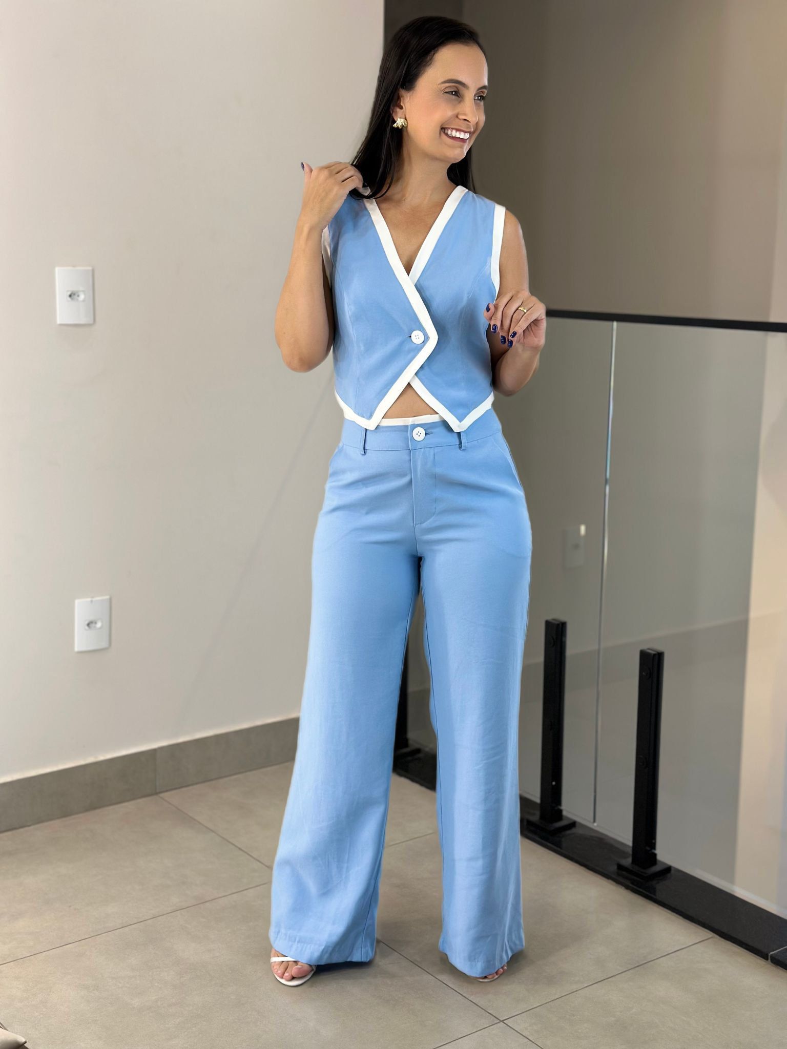 CONJUNTO AMBER AZUL - Reprise Modas