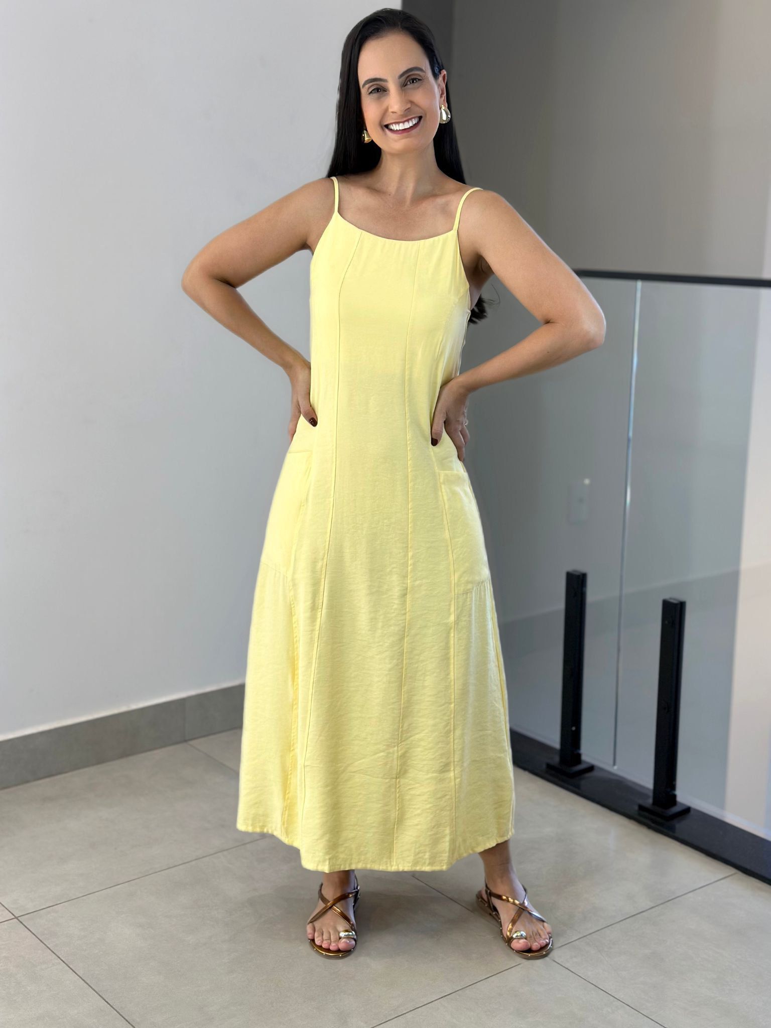 VESTIDO AGNES AMARELO - Reprise Modas