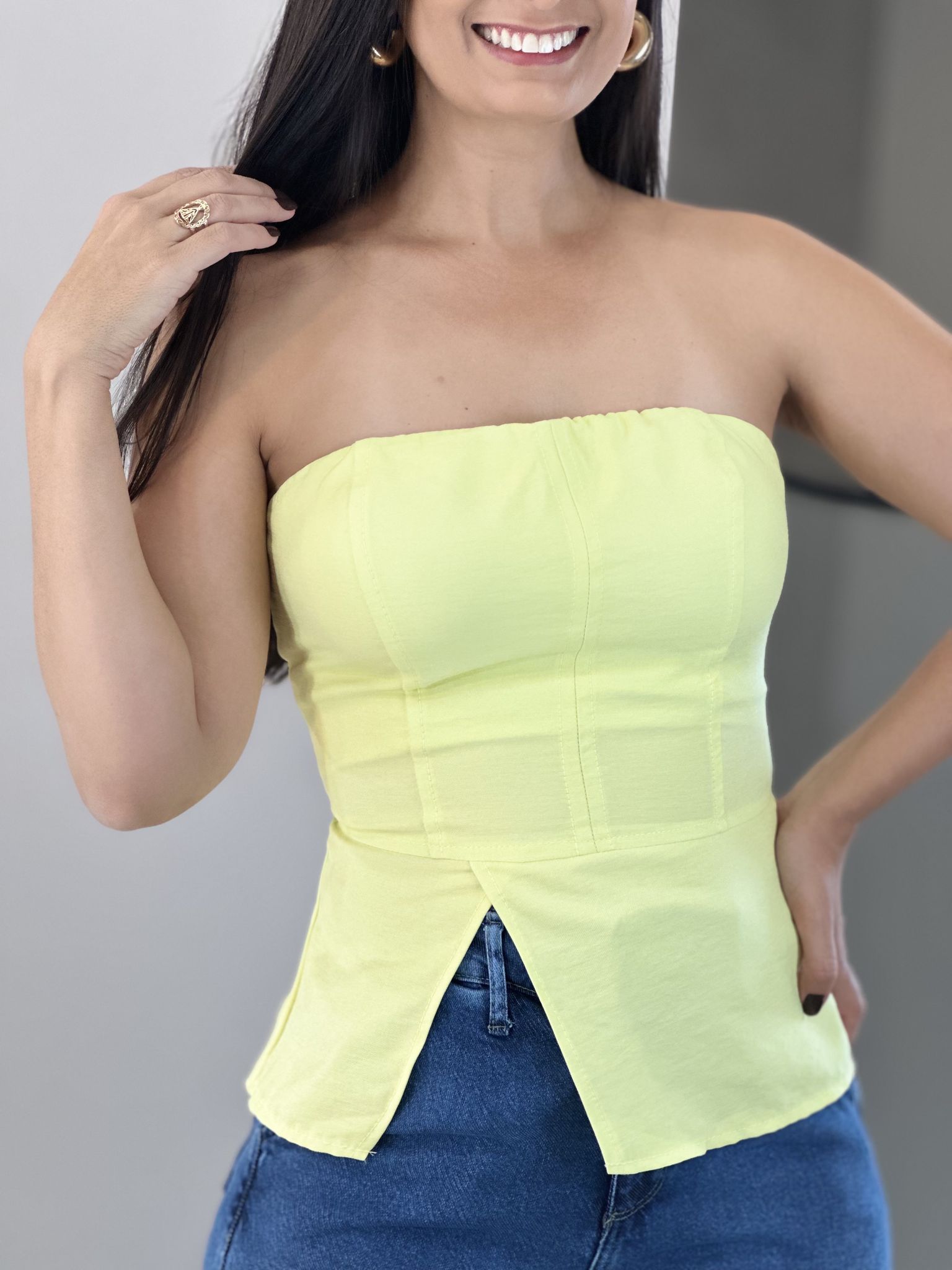 BLUSA KIARA AMARELO - Reprise Modas