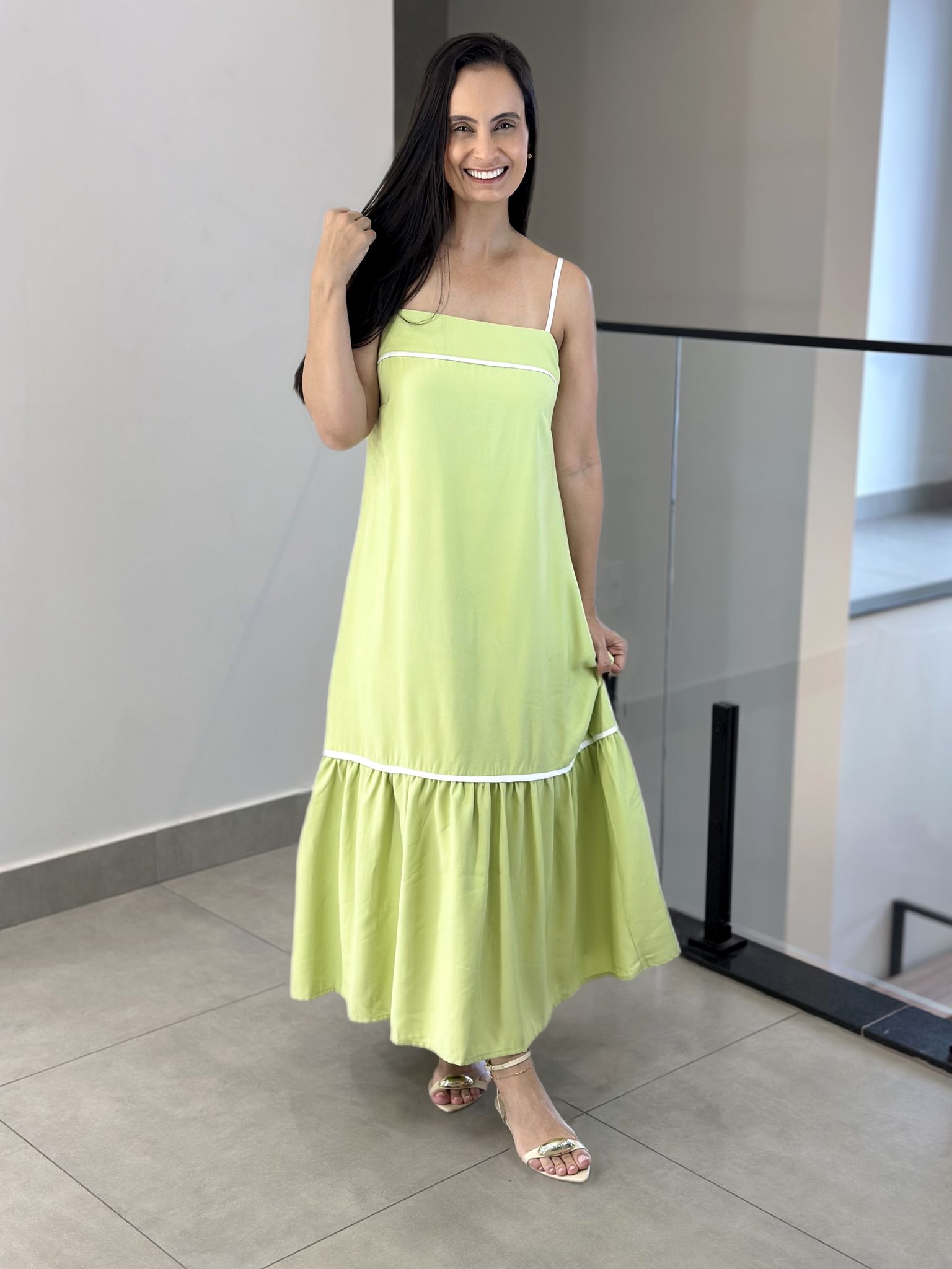 VESTIDO MEIRE VERDE - Reprise Modas
