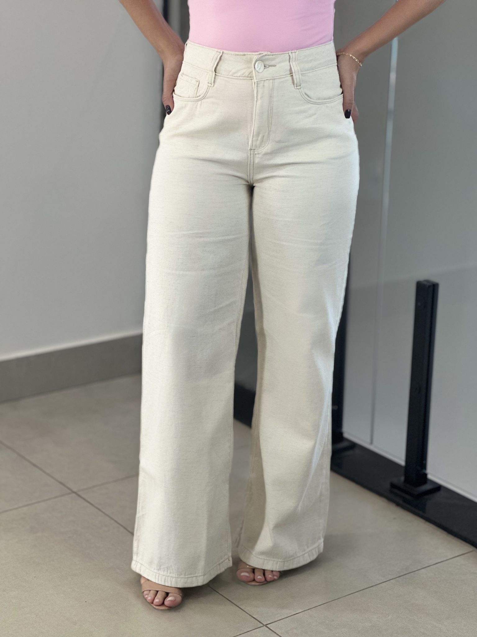 CALÇA WIDE-LEG CRU - Reprise Modas