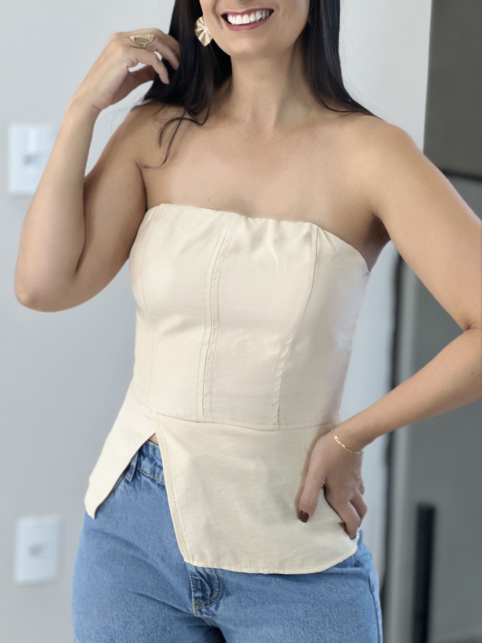 BLUSA KIARA NUDE - Reprise Modas