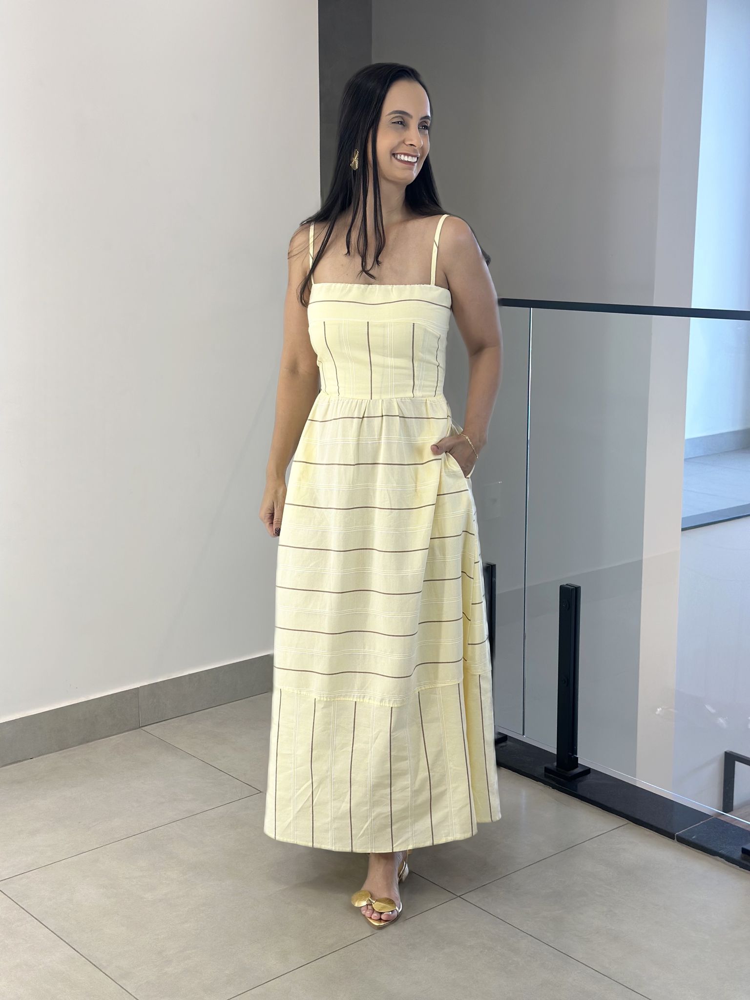 VESTIDO ANA AMARELO - Reprise Modas