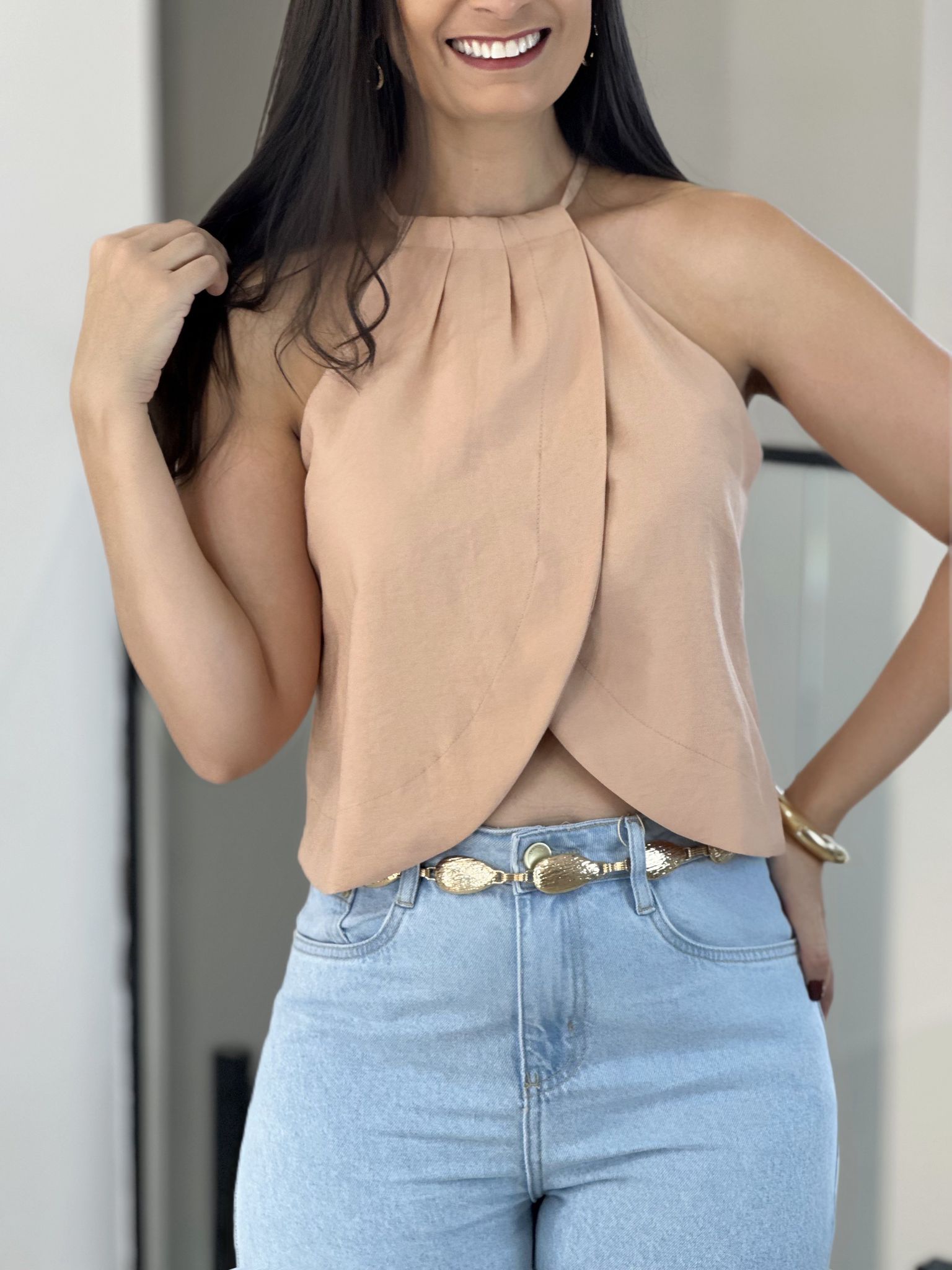 BLUSA NAOMI NUDE - Reprise Modas