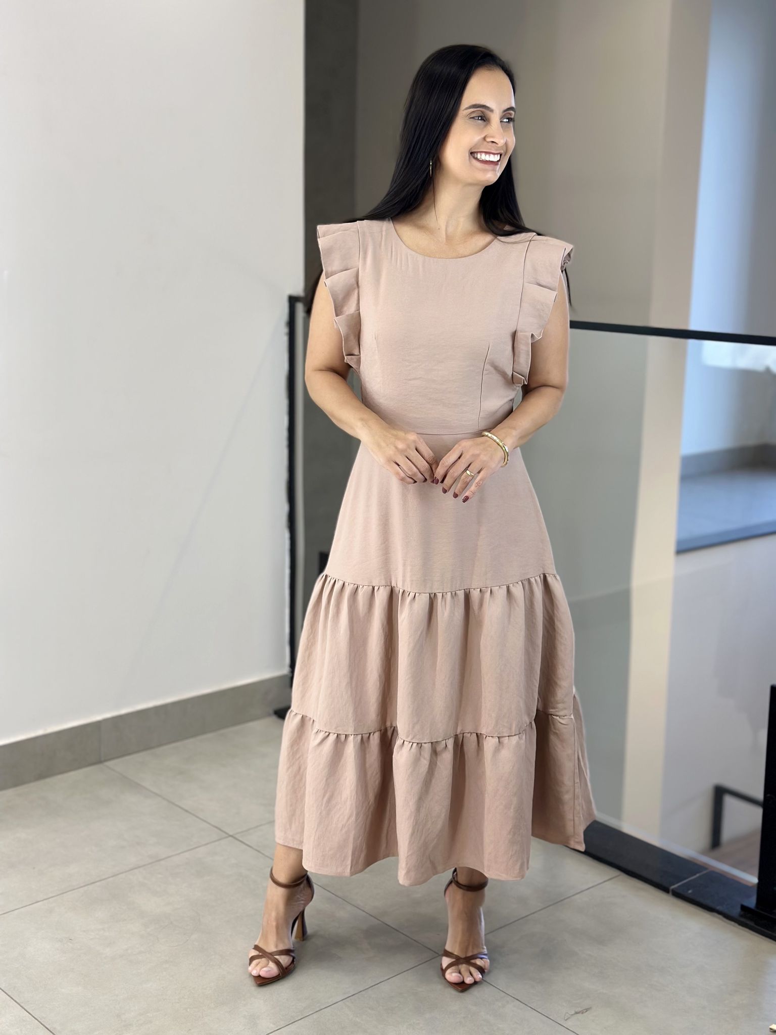 VESTIDO CASSANDRA NUDE - Reprise Modas