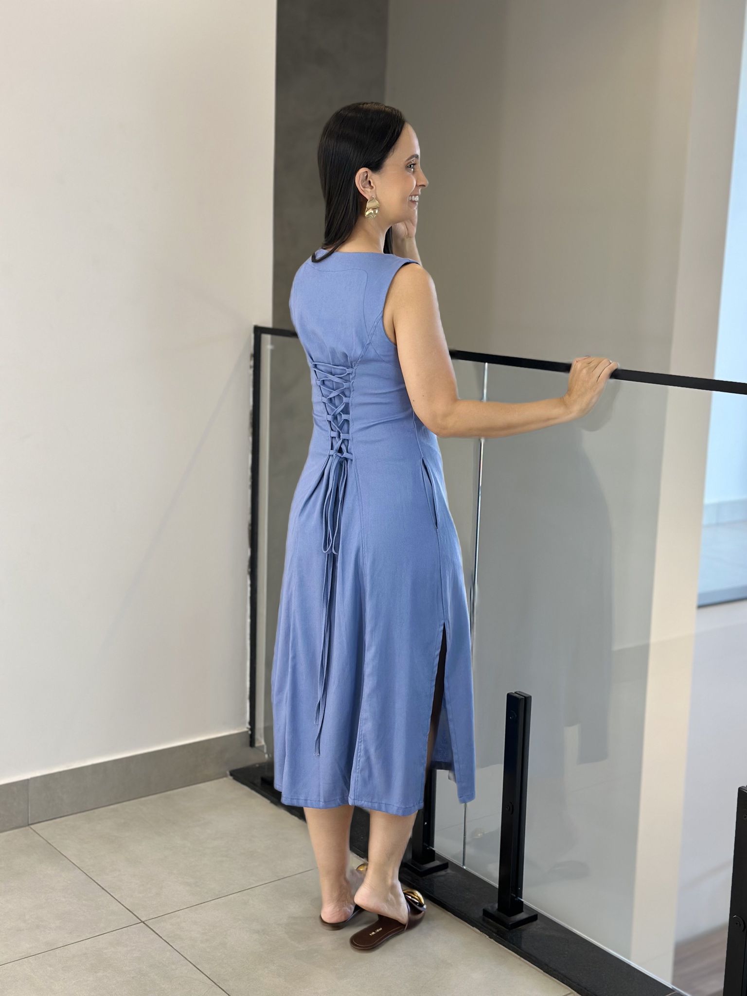 VESTIDO RAYENE AZUL - Reprise Modas