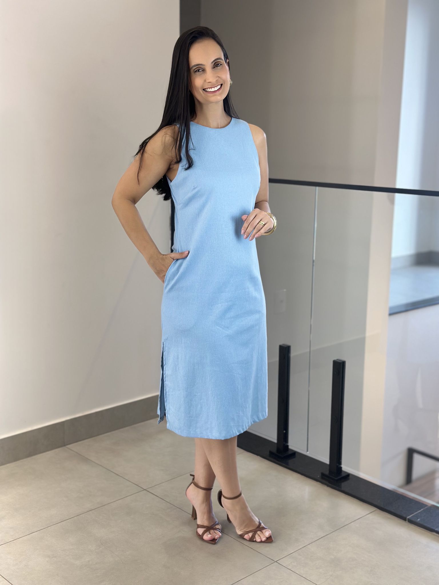 VESTIDO MAÍSA AZUL - Reprise Modas