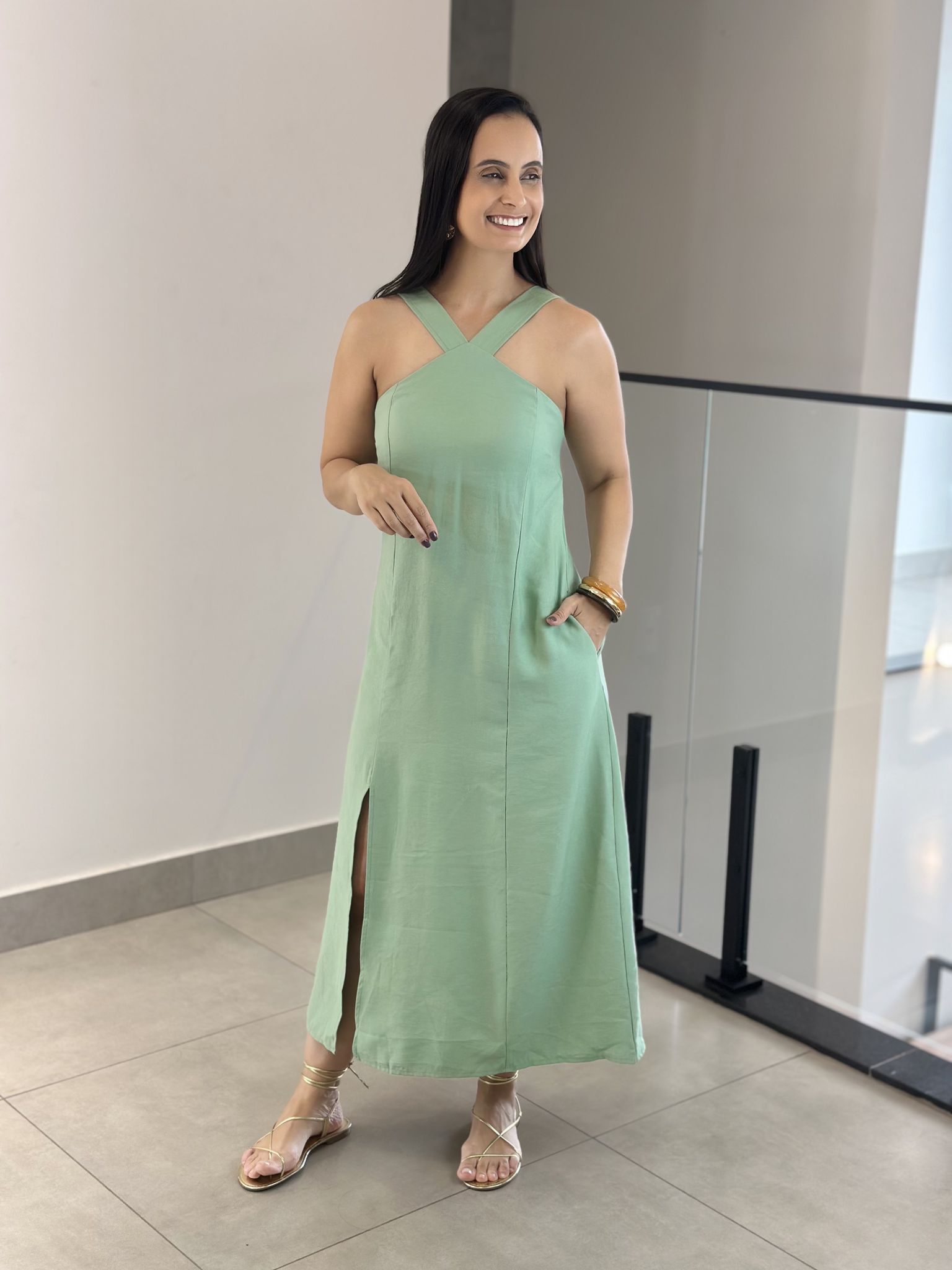 VESTIDO AURELIA VERDE - Reprise Modas