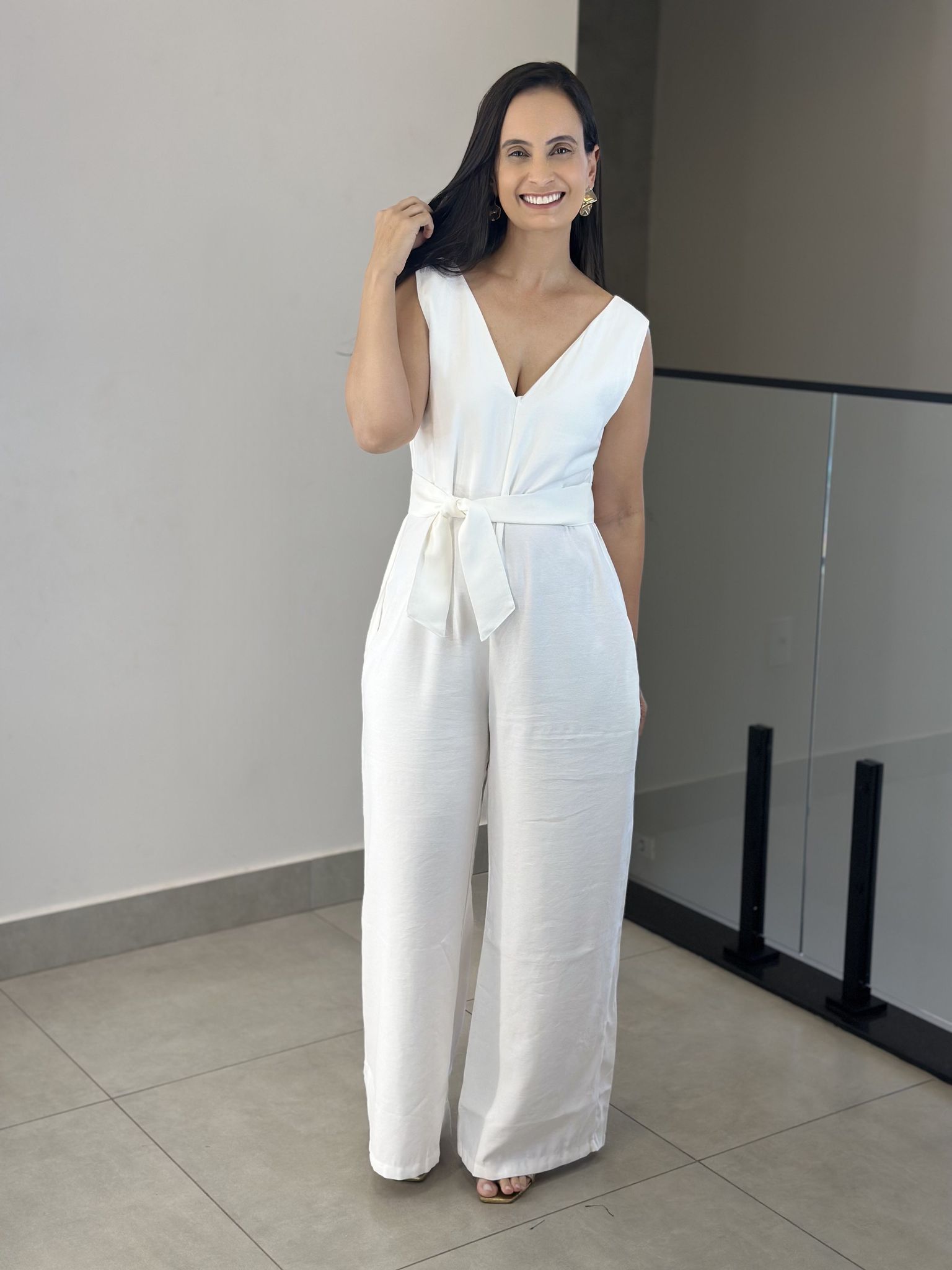 MACACÃO KATERINE BRANCO - Reprise Modas