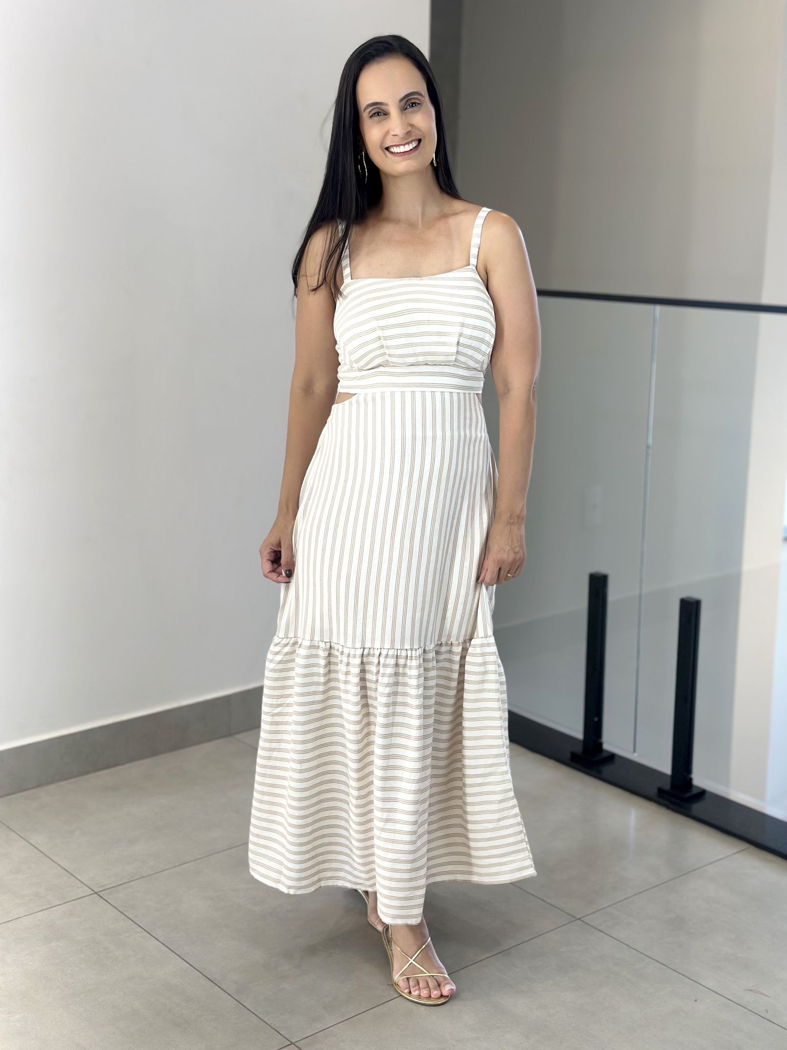 VESTIDO HELLEN NUDE - Reprise Modas