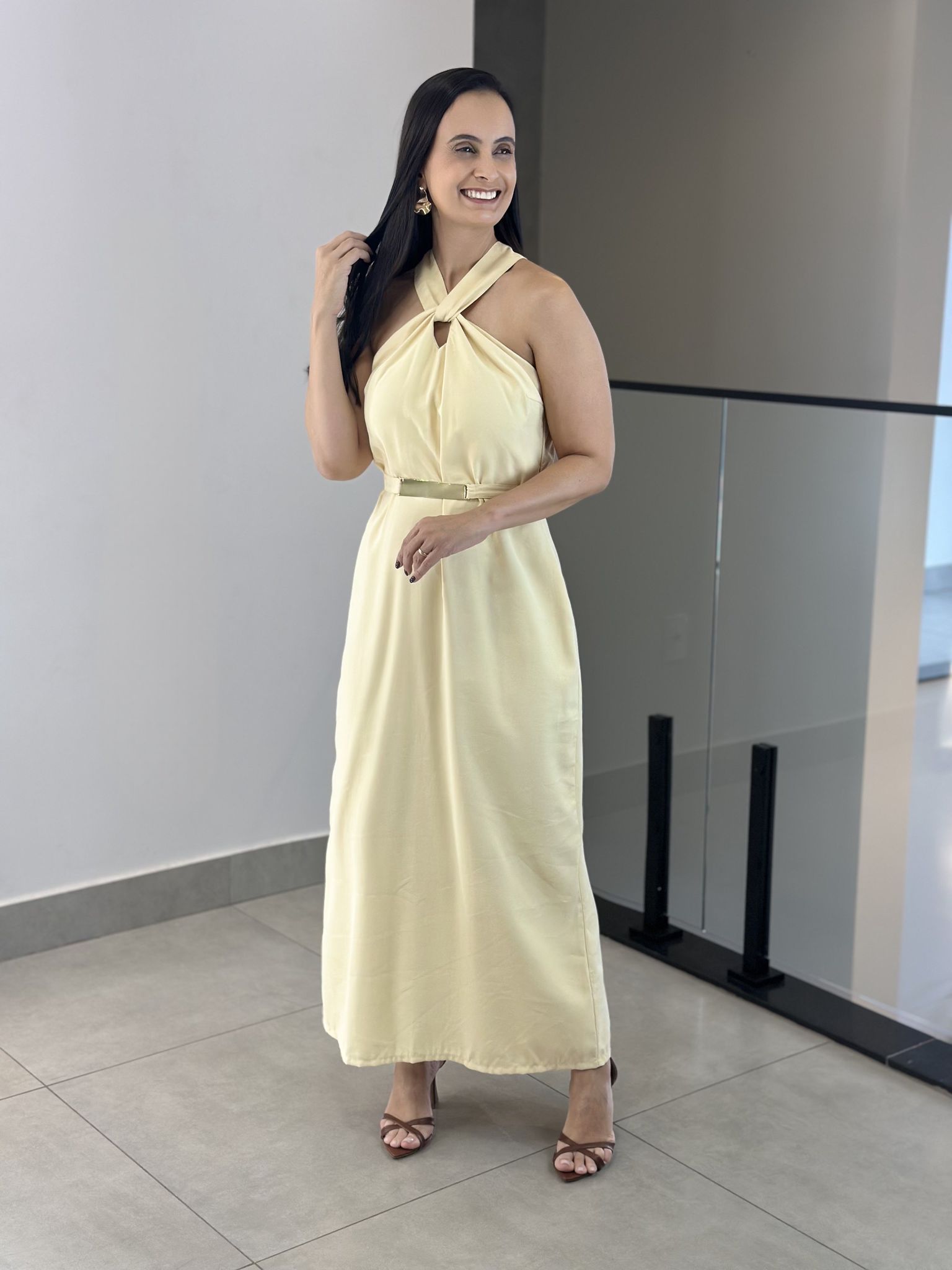 VESTIDO SIMARIA AMARELO - Reprise Modas