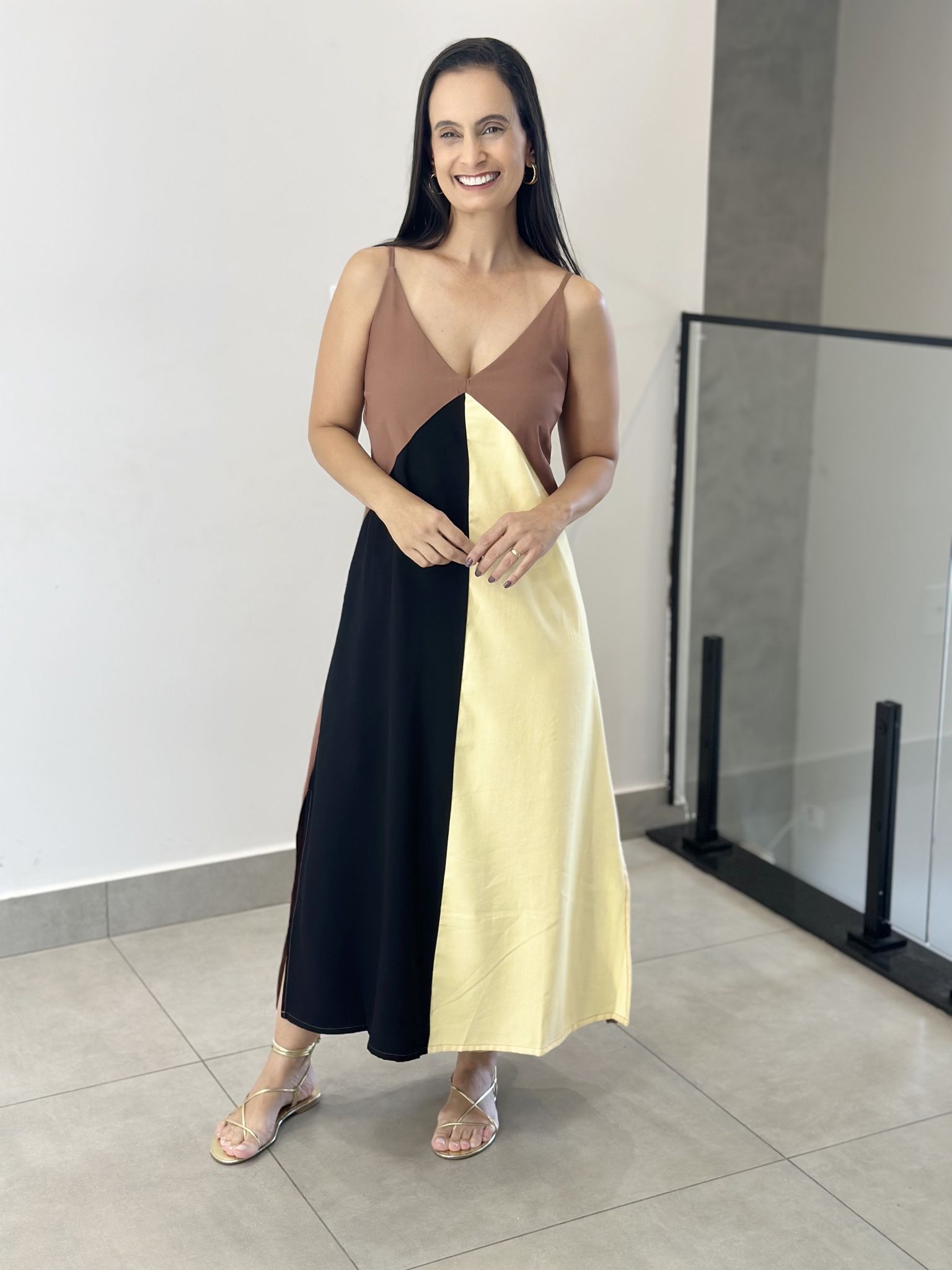 VESTIDO SCARLET MARROM - Reprise Modas