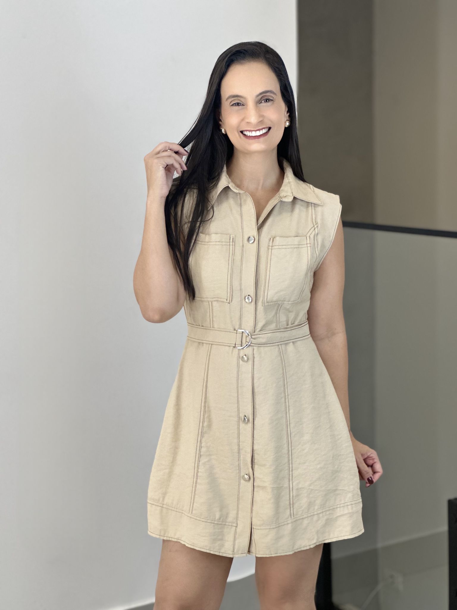 VESTIDO MADELINE NUDE - Reprise Modas