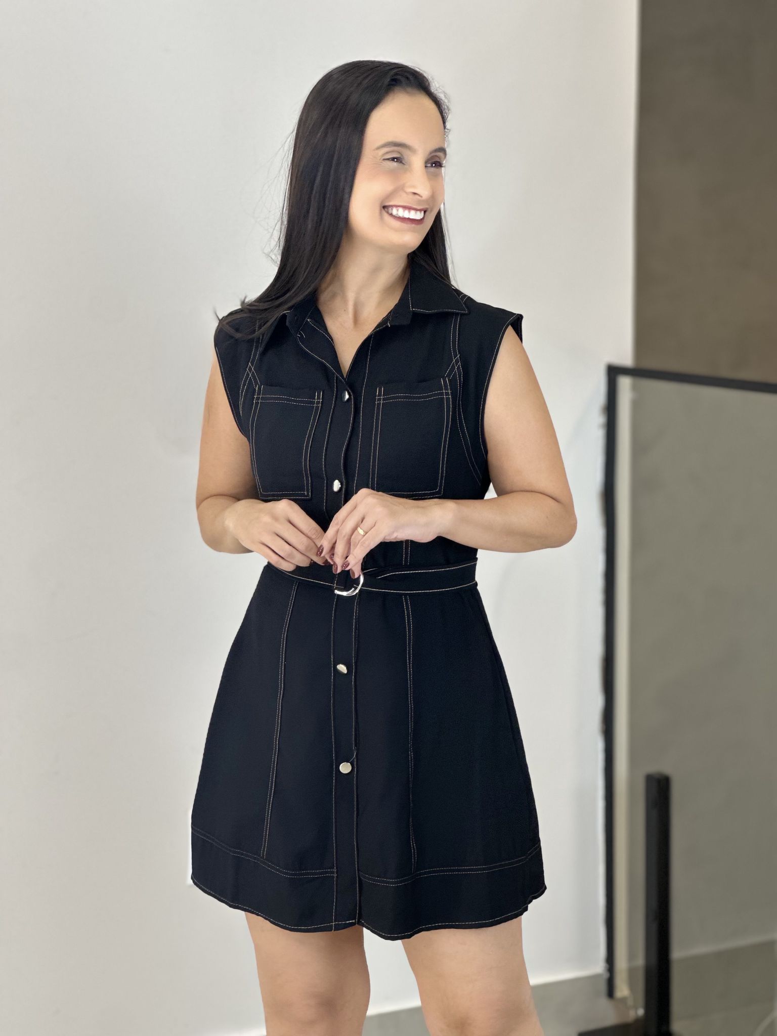 VESTIDO MADELINE PRETO - Reprise Modas