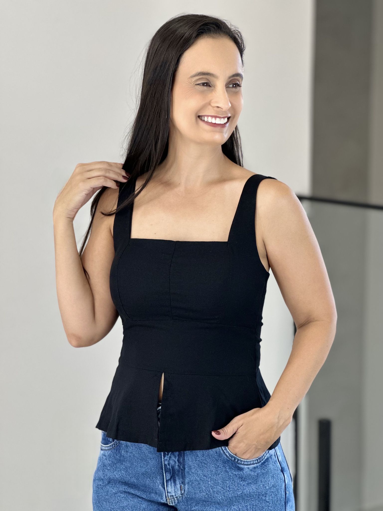 BLUSA ÁRIA PRETO - Reprise Modas