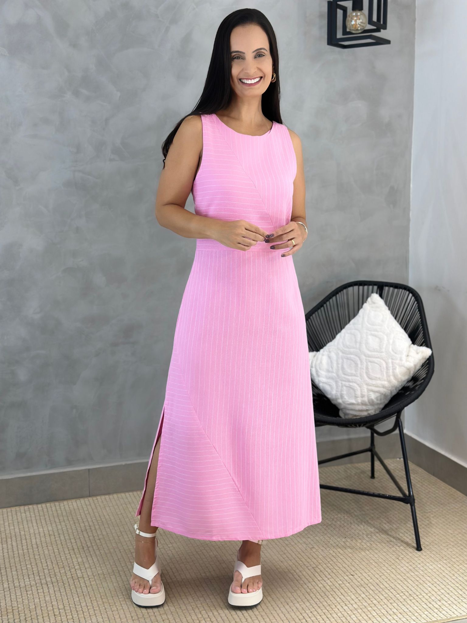Vestido Adriele Rosa - Reprise Modas