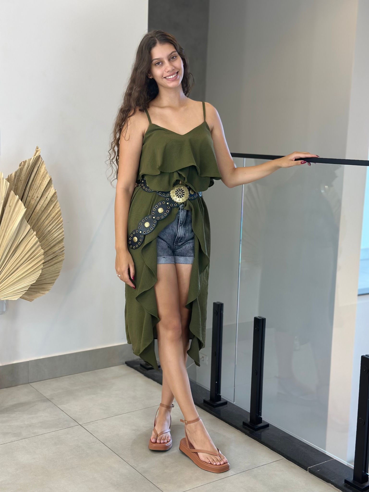 Bata Boho Verde Militar - Reprise Modas