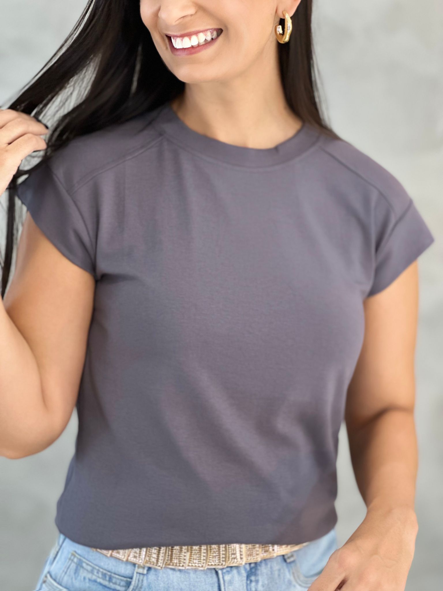 Blusa Elisie Cinza - Reprise Modas